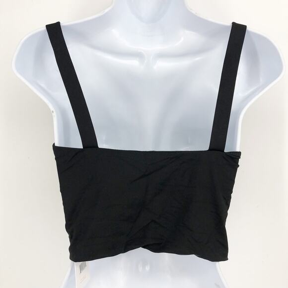 ANDIE SWIM Women's The Snap Top XL D Flat Black Square Neck NWT - Picture 5 of 8